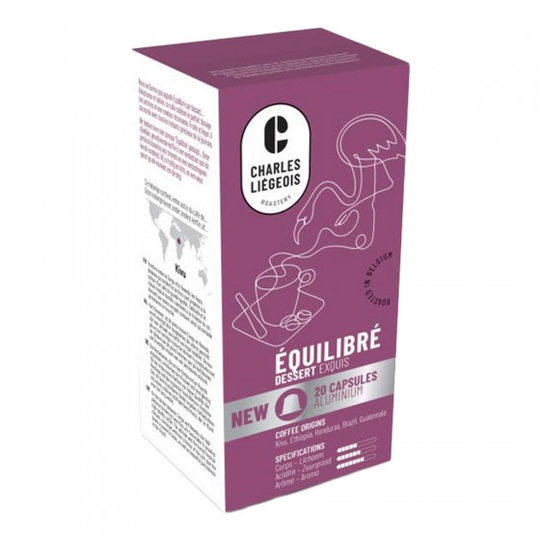 Nespresso® koneisiin sopivat kahvikapselit Charles Liégeois "Equilibre", 20 kpl.
