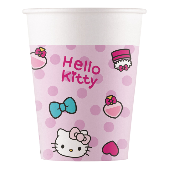 Pahvimukit Hello Kitty - 8-pakkaus