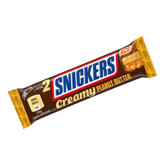Snickers Creamy Peanut Butter Suklaapatukka - Kappaleittain