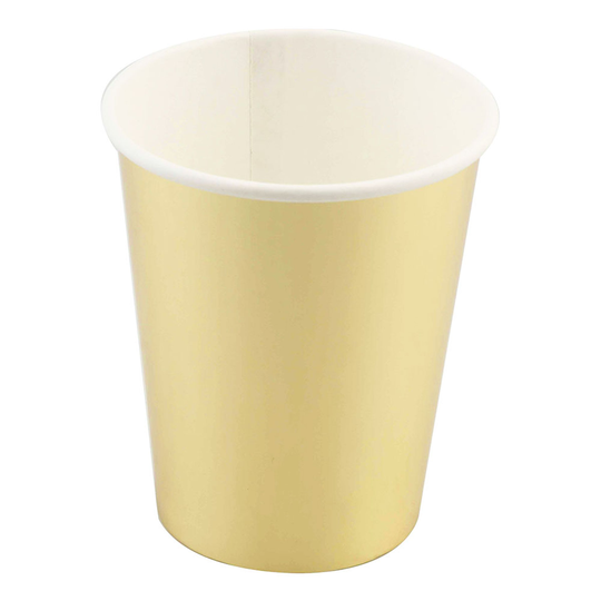 Pahvimukit Kulta Metallic - 8-pakkaus