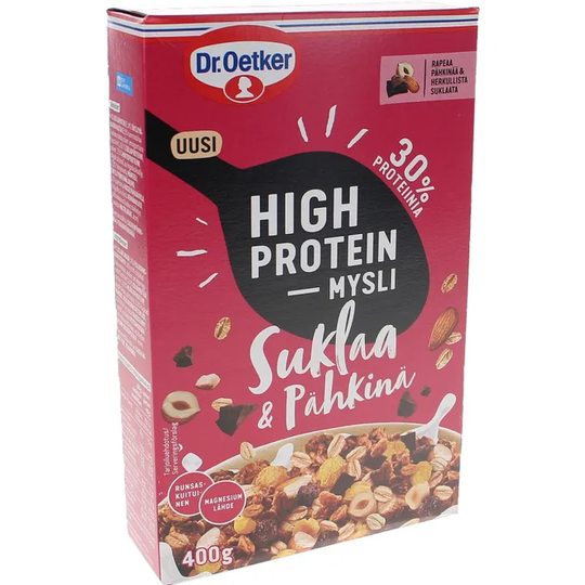 Dr Oetker Proteiinigranola Suklaa & Pähkinä