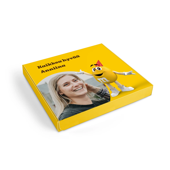 Personoitu lahjapakkaus M&M's suklaalla
