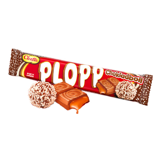 Plopp Dubbel Chokladboll - 50 grammaa