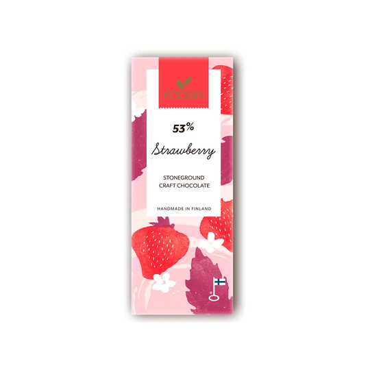 Foodin Raw Chocolate 40 G Strawberry 53%