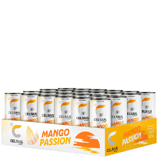 24 x Celsius, Mango Passion, Kolsyrad, 355ml, FI