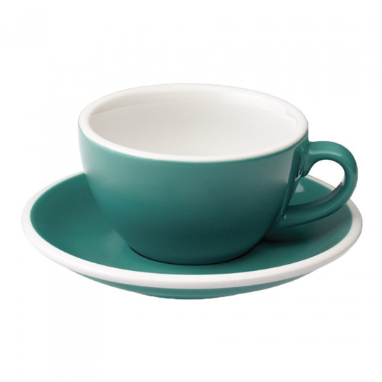 Cappuccino kuppi ja lautanen Loveramics "Egg Teal", 200 ml