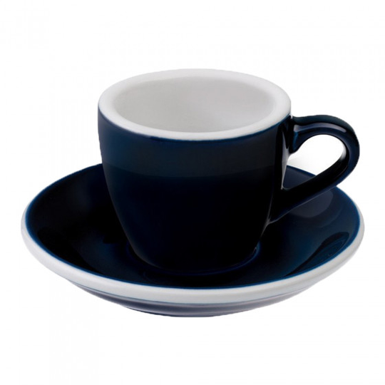 Espresso kuppi ja lautanen Loveramics "Egg Denim", 80 ml