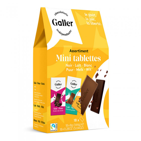Rasia mini suklaalevyt Galler “Assortment”, 18 kpl.