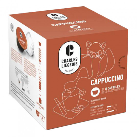 NESCAFÉ® Dolce Gusto® koneisiin sopivat kahvikapselit Charles Liégeois Cappuccino, 8+8 kpl.