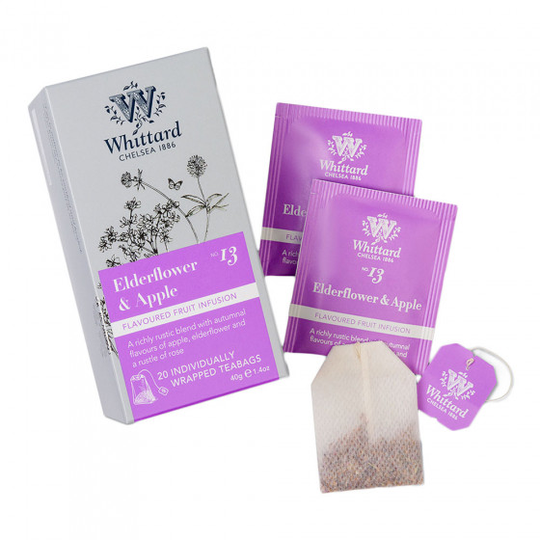 Hedelmätee Whittard of Chelsea Elderflower & Apple, 20 kpl.